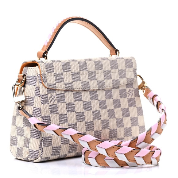 RARE Louis Vuitton Damier Azur Braided Croisette Rose - Picture 3 of 15